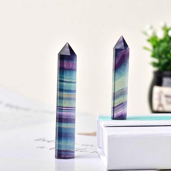 decorative objects & figurines 40-80mm natural crystal colored fluorite hexagonal prisms point healing energy stone obelisk wand treatment g
decorative objects & figurines 40-80mm natural crystal colored fluorite hexagonal prisms point healing energy stone obelisk wand treatment g