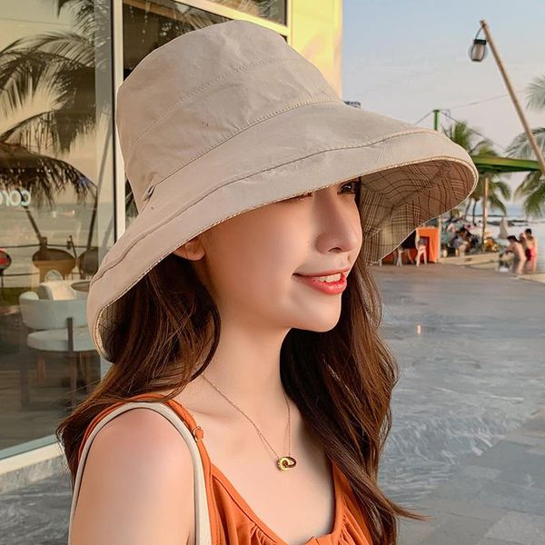 wide brim hats 2021 panama hat cap reversible bucket summer sun for women men, Blue;gray
wide brim hats 2021 panama hat cap reversible bucket summer sun for women men, Blue;gray