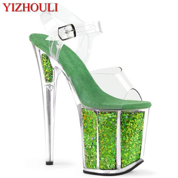 dress shoes stage model training through bright green 20 cm stiletto heels, banquet performance nightclub sandals, Black
dress shoes stage model training through bright green 20 cm stiletto heels, banquet performance nightclub sandals, Black