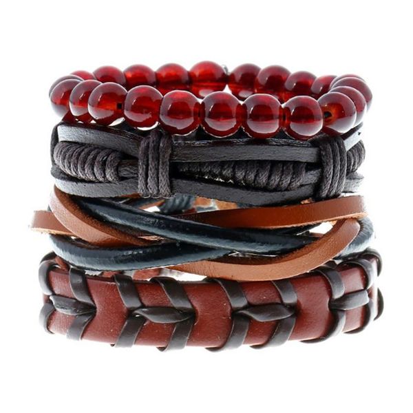 charm bracelets design 4 pieces retro set bracelet braided leather rope jewelry gift, Golden;silver
charm bracelets design 4 pieces retro set bracelet braided leather rope jewelry gift, Golden;silver