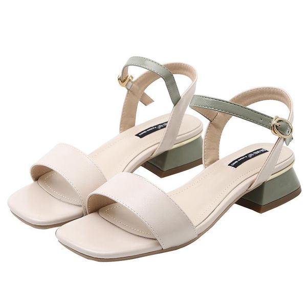 women sandals buckle strap female 2021 summer style square head breathable casual heel shoes, Black
women sandals buckle strap female 2021 summer style square head breathable casual heel shoes, Black