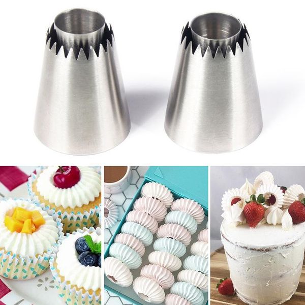 2pcs icing piping nozzles sultan tube stainless steel russian pastry tips cupcake large nozzle baking & tools
2pcs icing piping nozzles sultan tube stainless steel russian pastry tips cupcake large nozzle baking & tools