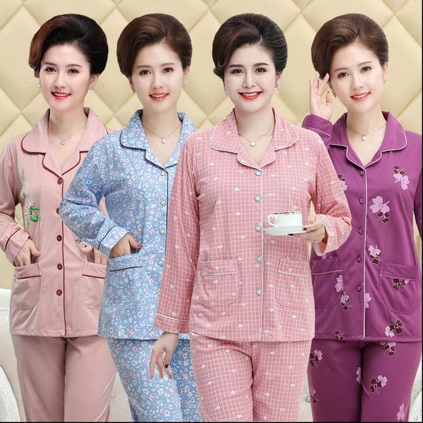 two pieces autumn pajamas womens sleepwears sets cotton pyjama clothes suits night suit, Black;red
two pieces autumn pajamas womens sleepwears sets cotton pyjama clothes suits night suit, Black;red