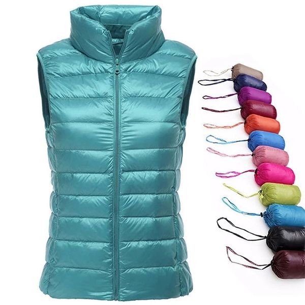 packable ultra-light sleeveless women's winter down jacket white duck feather warm waistcoat down vest outerwear coats for woman 211126, Black
packable ultra-light sleeveless women's winter down jacket white duck feather warm waistcoat down vest outerwear coats for woman 211126, Black