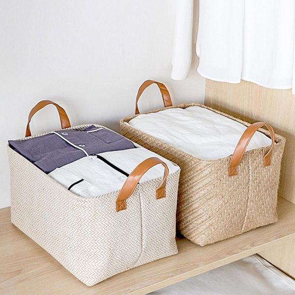 storage baskets 2pcs woven basket eco-friendly home box foldable organizer handles laundry toys sundries
storage baskets 2pcs woven basket eco-friendly home box foldable organizer handles laundry toys sundries