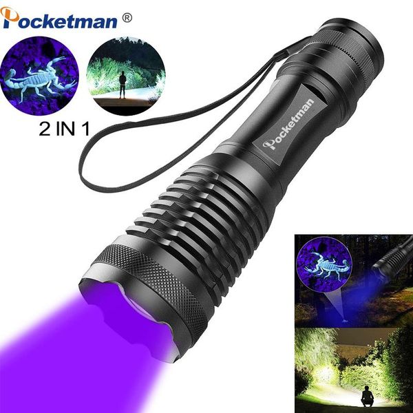 arrival 2 in 1 uv led purple/ white light tactical torch 395nm detection for carpet pet urine catch scorpions flashlights torches
arrival 2 in 1 uv led purple/ white light tactical torch 395nm detection for carpet pet urine catch scorpions flashlights torches