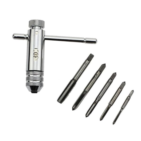 professional hand tool sets 6 pcs adjustable t-handle ratchet tap wrench set m3-m8 taps silver screw
professional hand tool sets 6 pcs adjustable t-handle ratchet tap wrench set m3-m8 taps silver screw