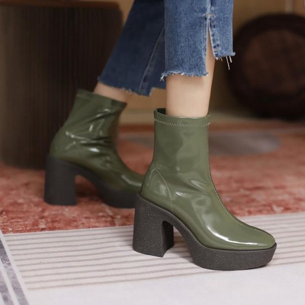 boots stylish chunky heels women stretch goth shoes woman black green nude gothic sock booties size 34-40 winter
boots stylish chunky heels women stretch goth shoes woman black green nude gothic sock booties size 34-40 winter