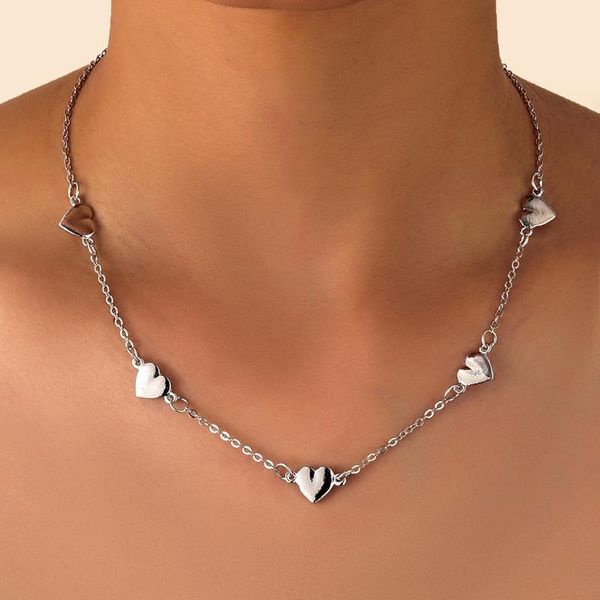 chains european and american jewelry simple fashion beach alloy peach heart clavicle necklace, Silver
chains european and american jewelry simple fashion beach alloy peach heart clavicle necklace, Silver