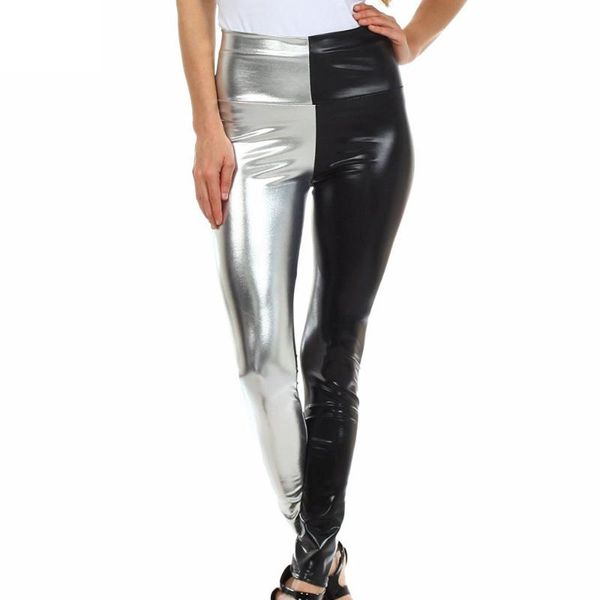 women's pants & capris color block metallic leggings high waist shiny wet liquid look spandex fitness dance pencil for women, Black;white
women's pants & capris color block metallic leggings high waist shiny wet liquid look spandex fitness dance pencil for women, Black;white