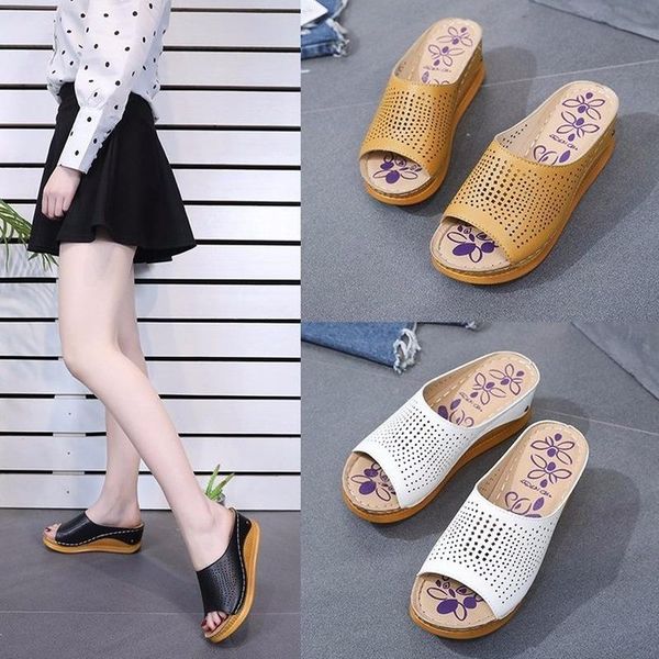 slippers shoes woman sandals high heels women flat casual summer genuine platform, Black
slippers shoes woman sandals high heels women flat casual summer genuine platform, Black