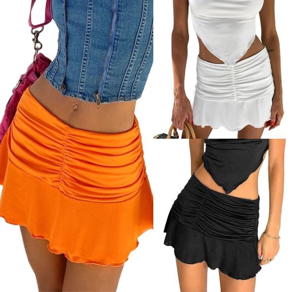 skirts women casual pleated hem ruffles skirt summer solid color elastic waist slim short mini for young girls teenagers 2021, Black
skirts women casual pleated hem ruffles skirt summer solid color elastic waist slim short mini for young girls teenagers 2021, Black