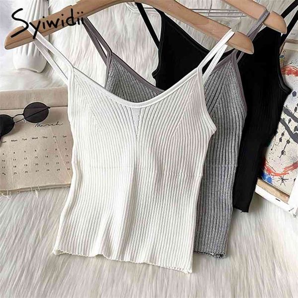 knitted camis women v-neck screw thread casual solid white tank summer fashion short clothing 210607
knitted camis women v-neck screw thread casual solid white tank summer fashion short clothing 210607