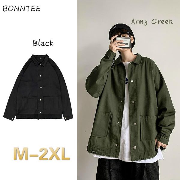 men's jackets men solid turn-down collar single breasted pockets metal buttons loose casual fashion japanese style cargo male chic, Black;brown
men's jackets men solid turn-down collar single breasted pockets metal buttons loose casual fashion japanese style cargo male chic, Black;brown