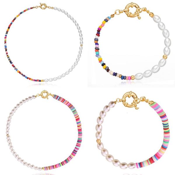 chokers boho colorful beaded soft pottery necklace for women girils 2021 fashion simple imitation pearl short choker necklaces collar, Golden;silver
chokers boho colorful beaded soft pottery necklace for women girils 2021 fashion simple imitation pearl short choker necklaces collar, Golden;silver