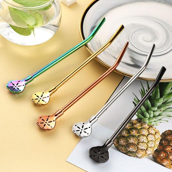drinking straws detachable stainless steel straw spoon fashion plum blossom petal-shaped colander filter bar accessories
drinking straws detachable stainless steel straw spoon fashion plum blossom petal-shaped colander filter bar accessories