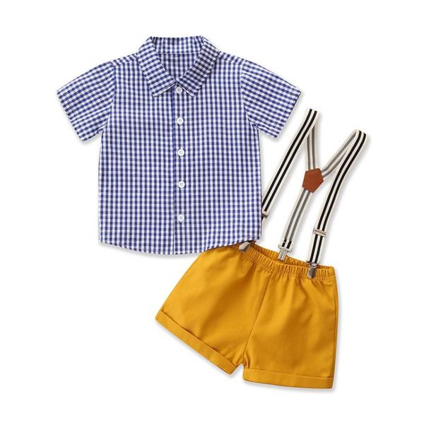 clothing sets 1-6 years toddler clothes suit for boy outfits summer plaid shirt + yellow shorts belt 4pcs children fashion kids kit, White
clothing sets 1-6 years toddler clothes suit for boy outfits summer plaid shirt + yellow shorts belt 4pcs children fashion kids kit, White