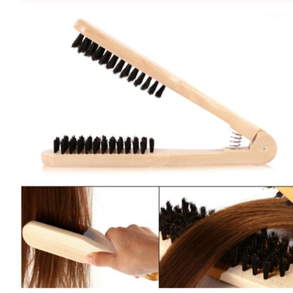 professional double brushes hairdressing comb v type straight hair brush wooden handle anti-static styling tools1, Silver
professional double brushes hairdressing comb v type straight hair brush wooden handle anti-static styling tools1, Silver