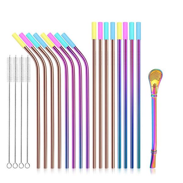 drinking straws set of 21 stainless steel with silicone tips, fda-approved metal reusable cleaning brush
drinking straws set of 21 stainless steel with silicone tips, fda-approved metal reusable cleaning brush