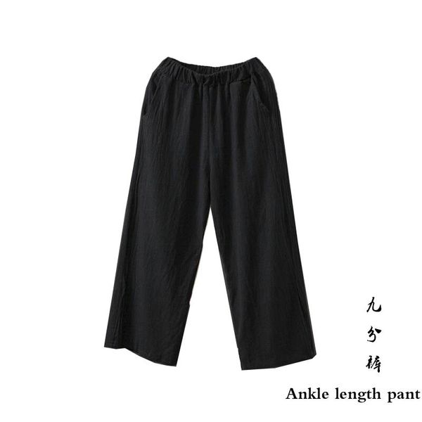 women's pants & capris women wide leg summer cotton linen casual loose female trousers solid plus size ankle-length pant, Black;white
women's pants & capris women wide leg summer cotton linen casual loose female trousers solid plus size ankle-length pant, Black;white