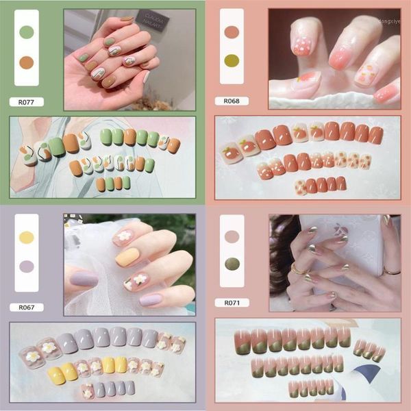 24pcs hit color false nails 40 styles cute summer style fake jelly finger nail manicure decoration with glue1, Red;gold
24pcs hit color false nails 40 styles cute summer style fake jelly finger nail manicure decoration with glue1, Red;gold