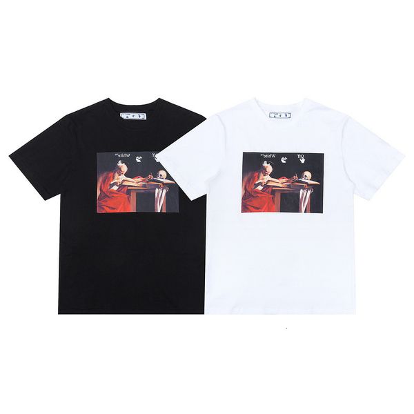 new fashion brand style summer off religious oil painting direct spray loose large fat short sleeve t-shirt for men, White;black
new fashion brand style summer off religious oil painting direct spray loose large fat short sleeve t-shirt for men, White;black