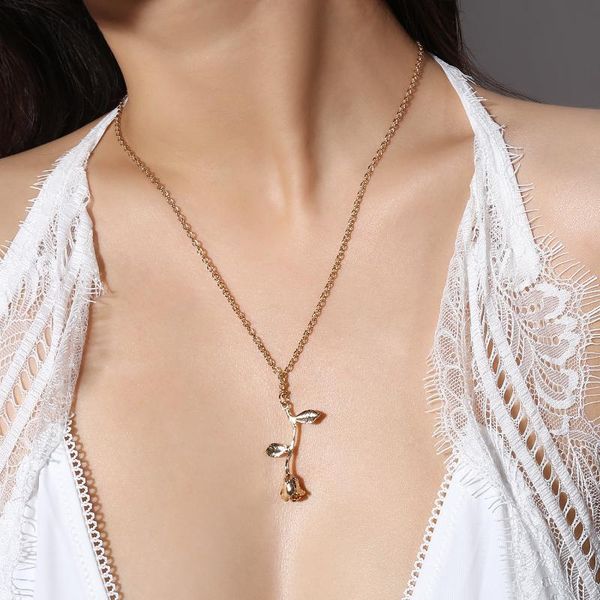 fashion creative rose pendant iron chain elegant vintage necklace for women girls sweet korean collar wedding jewelry gifts necklaces, Silver
fashion creative rose pendant iron chain elegant vintage necklace for women girls sweet korean collar wedding jewelry gifts necklaces, Silver
