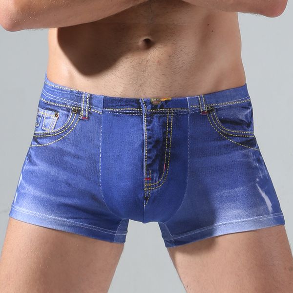 3d simulation fashion denim men's underwear cotton boxer patch, Black;white
3d simulation fashion denim men's underwear cotton boxer patch, Black;white