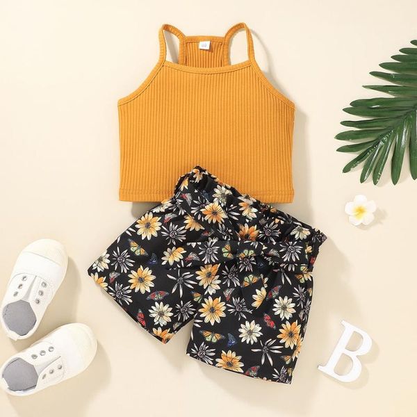 clothing sets summer children girls clothes set toddler girl suspenders two pieces suit floral print shorts outfits kids, White
clothing sets summer children girls clothes set toddler girl suspenders two pieces suit floral print shorts outfits kids, White