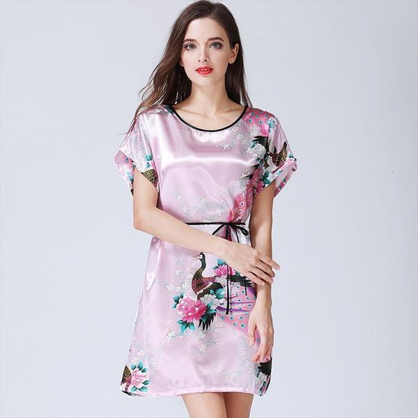 arrival silk gowns dress womens sleepwears nightgown peacock amp flower nightdress satin rayon nightwear home wear housecoat, Black;red
arrival silk gowns dress womens sleepwears nightgown peacock amp flower nightdress satin rayon nightwear home wear housecoat, Black;red