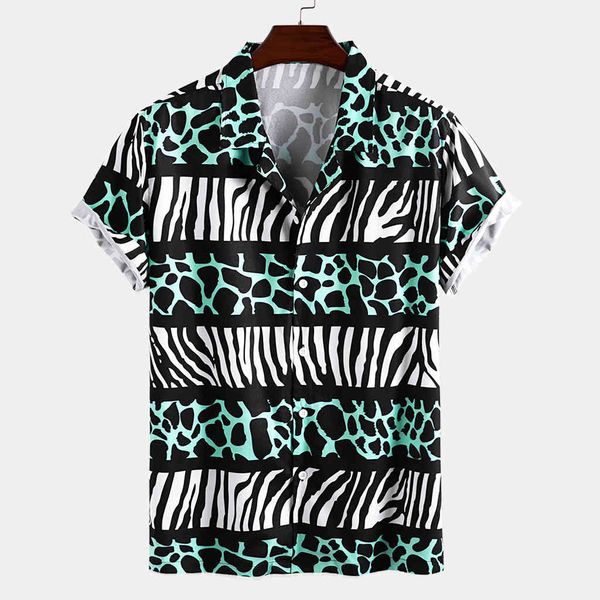 leopard shirts men beach hawaiian casual holiday patchwork mens shirt oversized holiday short sleeve camisas zebra splice camisa 210524, White;black
leopard shirts men beach hawaiian casual holiday patchwork mens shirt oversized holiday short sleeve camisas zebra splice camisa 210524, White;black