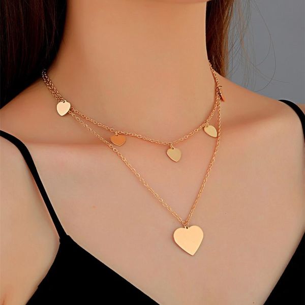pendant necklaces gold plated multilayer korean heart shape tassel necklace women vintage trendy retro lady fashion jewelry accessories, Silver
pendant necklaces gold plated multilayer korean heart shape tassel necklace women vintage trendy retro lady fashion jewelry accessories, Silver