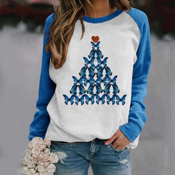 women's t-shirt butterfly prints woman tshirts winter long sleeve oversized tshirt women casual o neck ladies camisetas mujer, White
women's t-shirt butterfly prints woman tshirts winter long sleeve oversized tshirt women casual o neck ladies camisetas mujer, White