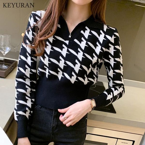 women's sweaters women geometric knitted sweater long sleeves casual houndstooth lady pullover female autumn winter retro black, White;black
women's sweaters women geometric knitted sweater long sleeves casual houndstooth lady pullover female autumn winter retro black, White;black