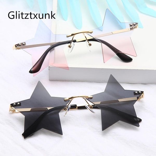 sunglasses women 2021 fashion rimless trendy five star sun glasses for pentagram shades eyewears uv400 gafas de sol mujer, White;black
sunglasses women 2021 fashion rimless trendy five star sun glasses for pentagram shades eyewears uv400 gafas de sol mujer, White;black