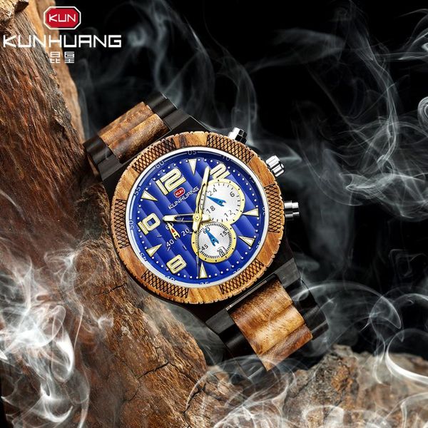 wristwatches kunhuang wood watch men military waterproof watches great valentine's day gifts for husband reloj de hombre, Slivery;brown
wristwatches kunhuang wood watch men military waterproof watches great valentine's day gifts for husband reloj de hombre, Slivery;brown