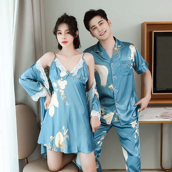 summer big size 3xl couple 2 stuck nightwear men pajamas sets women robe satine silk sleep lovers'casual home clothing, Black;brown
summer big size 3xl couple 2 stuck nightwear men pajamas sets women robe satine silk sleep lovers'casual home clothing, Black;brown