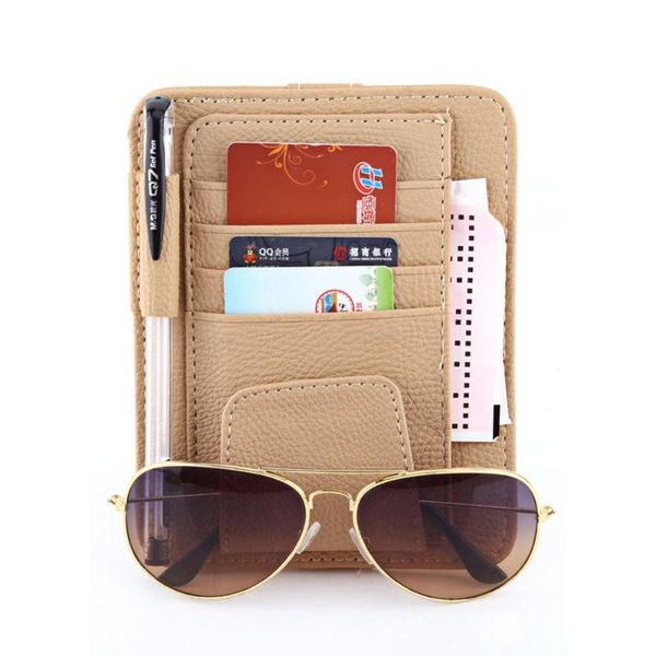 card holders car sun visor pocket organizer pouch bag pen glasses ticket clip storage holder 4 colors, Brown;gray
card holders car sun visor pocket organizer pouch bag pen glasses ticket clip storage holder 4 colors, Brown;gray