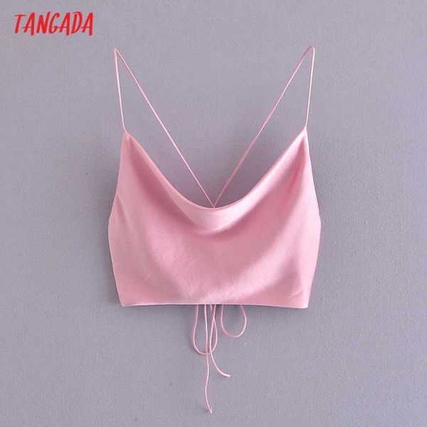 tangada women satin camis crop spaghetti strap sleeveless backless short blouses shirts female solid qn137 210609, White
tangada women satin camis crop spaghetti strap sleeveless backless short blouses shirts female solid qn137 210609, White