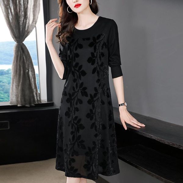 casual dresses coigarsam women dress autumn 2022 office lady print long sleeve o-neck robe vestidos, Black;gray
casual dresses coigarsam women dress autumn 2022 office lady print long sleeve o-neck robe vestidos, Black;gray