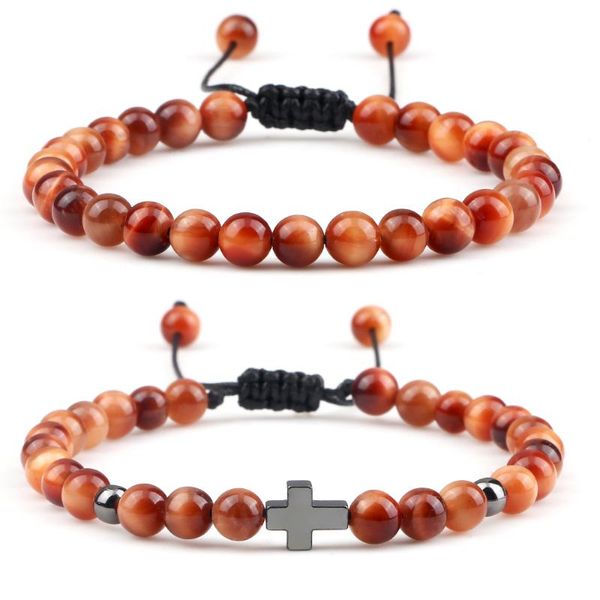 beaded, strands fashion 6mm orange tiger eye cross braided bracelet couple natural stone bangles jewelry handmade men women prayer fitness c, Black
beaded, strands fashion 6mm orange tiger eye cross braided bracelet couple natural stone bangles jewelry handmade men women prayer fitness c, Black