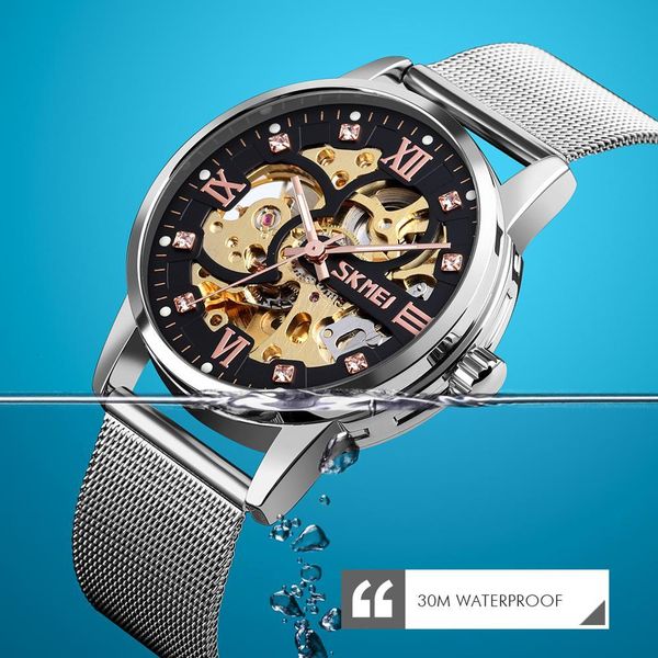 2021 automatic watches men mechanical creative gear hollow art iron plate strainless steel band montre homme skmei, Slivery;brown
2021 automatic watches men mechanical creative gear hollow art iron plate strainless steel band montre homme skmei, Slivery;brown