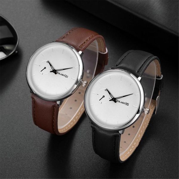wristwatches outdoor leisure wear man watch trend creative dial double eyes three hands belt calendar strap men's gift montre homme, Slivery;brown
wristwatches outdoor leisure wear man watch trend creative dial double eyes three hands belt calendar strap men's gift montre homme, Slivery;brown