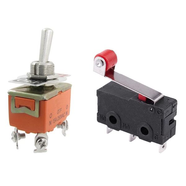 smart home control 2 pcs ac 250v 15a amps on/off position dpst toggle switch & 10pcs micro-roller lever arm open close limit
smart home control 2 pcs ac 250v 15a amps on/off position dpst toggle switch & 10pcs micro-roller lever arm open close limit