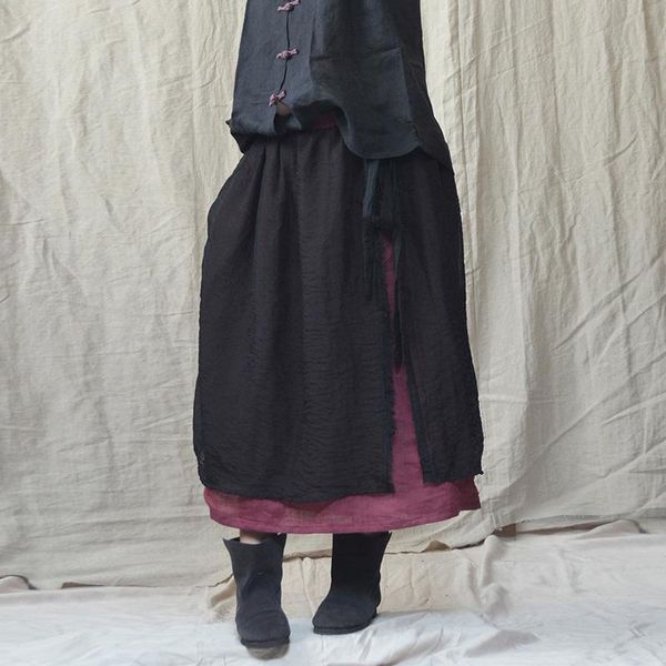 skirts qpfjqd women patchwork ramie belt 2021 summer a-line female retro loose chinese style skirt high quality, Black
skirts qpfjqd women patchwork ramie belt 2021 summer a-line female retro loose chinese style skirt high quality, Black
