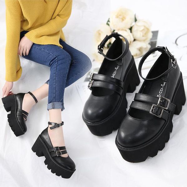 dress shoes womens pump gothic ankle strap high chunky heels platform punk creepers female fashion buckle comfortable, Black
dress shoes womens pump gothic ankle strap high chunky heels platform punk creepers female fashion buckle comfortable, Black