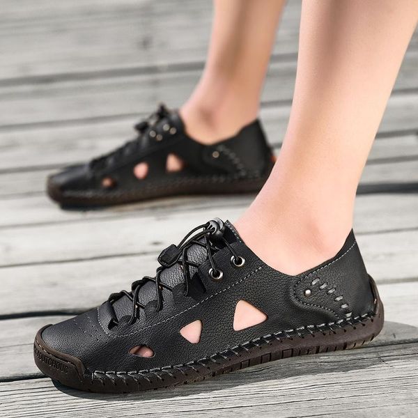 sandals 2021 summer men's deodorant leather mesh non-slip outdoor sports baotou hole casual beach shoes men, Black
sandals 2021 summer men's deodorant leather mesh non-slip outdoor sports baotou hole casual beach shoes men, Black