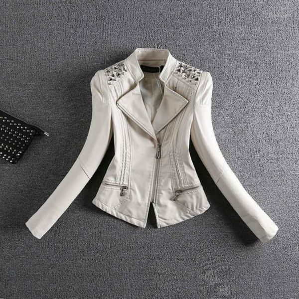women autumn winter faux pu leather jackets female rivet long sleeve motorcycle short coat lady casual loose outerwear h232 women's &, Black
women autumn winter faux pu leather jackets female rivet long sleeve motorcycle short coat lady casual loose outerwear h232 women's &, Black