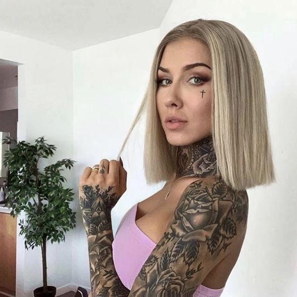 brazilian short bob highlight light ash grey blonde full lace wigs preplucked 150density transparent lace13x6 front human hair wig remy natu, Black
brazilian short bob highlight light ash grey blonde full lace wigs preplucked 150density transparent lace13x6 front human hair wig remy natu, Black
