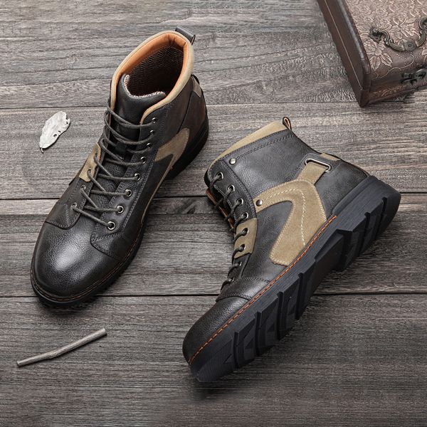 464748 size cross-border plus size martin boots mens casual leather shoes european and american size zhongbang motorcycle boots outdoor retr, Black
464748 size cross-border plus size martin boots mens casual leather shoes european and american size zhongbang motorcycle boots outdoor retr, Black